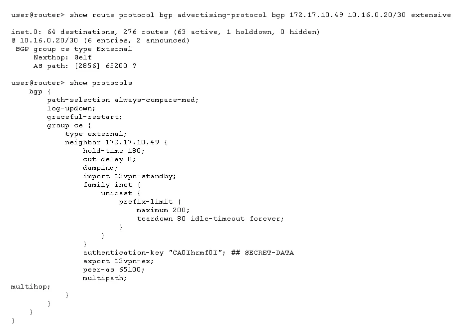 JN0-662 question #35 exhibit
