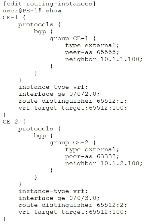 JN0-663 question #227 exhibit