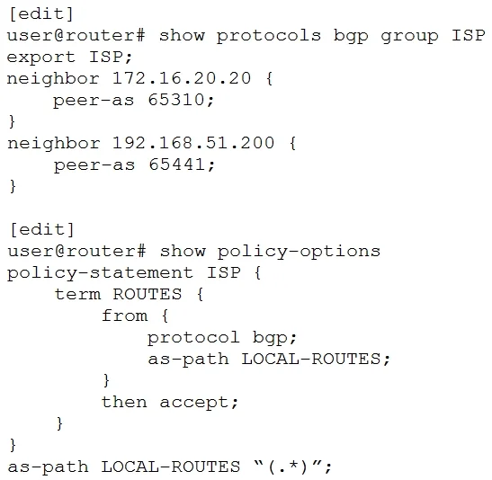 JN0-663 question #155 exhibit