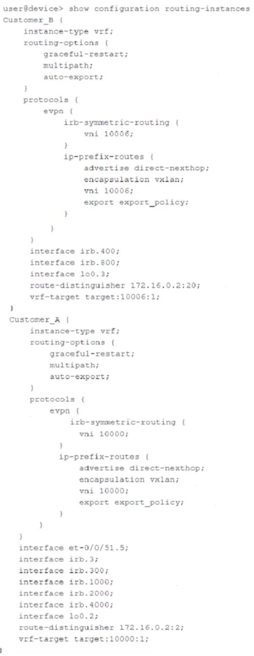 JN0-683 question #57 exhibit