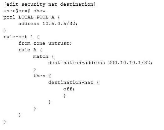 JN0-696 question #47 exhibit 1