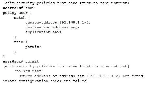 JN0-696 question #67 exhibit 1