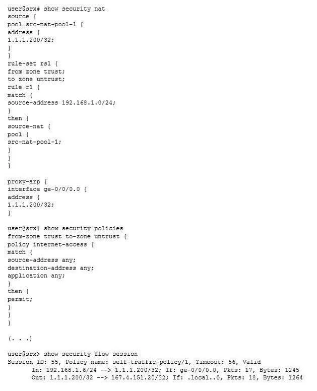 JN0-696 question #68 exhibit