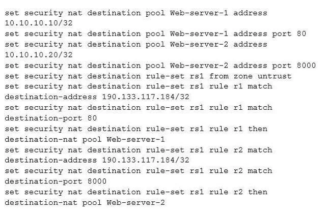JN0-696 question #69 exhibit 1