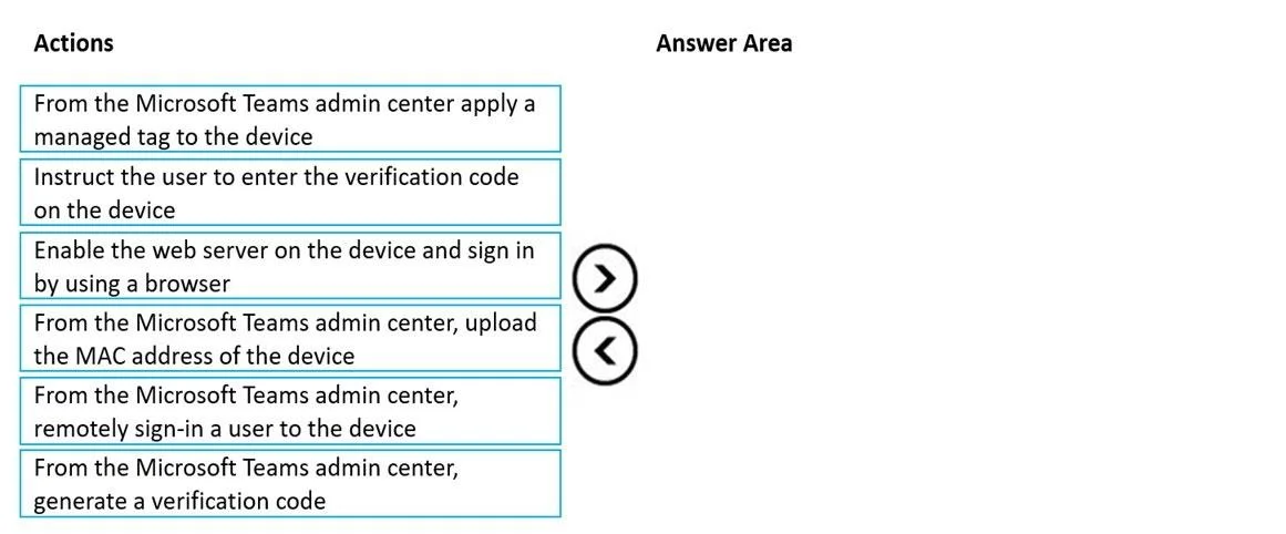 MS-720 question #85 exhibit