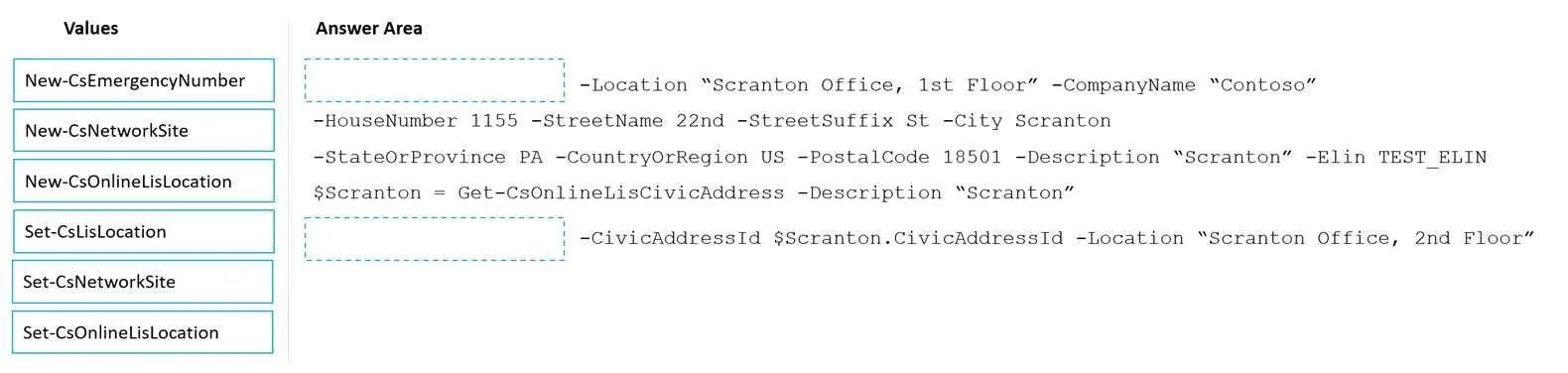 MS-721 question #105 exhibit
