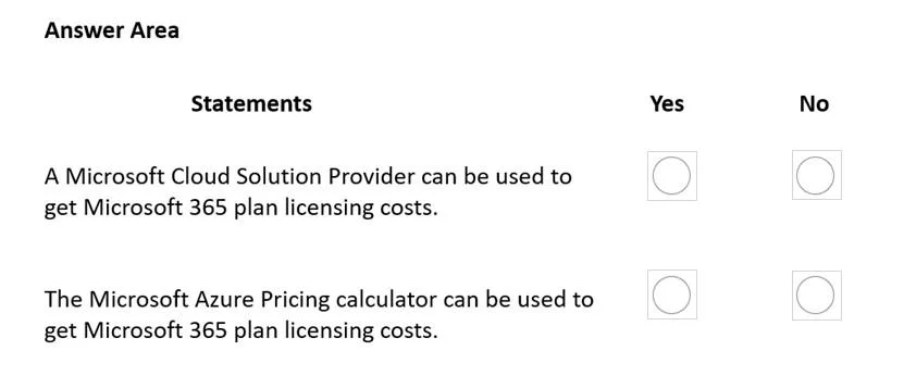 MS-900 question #299 exhibit