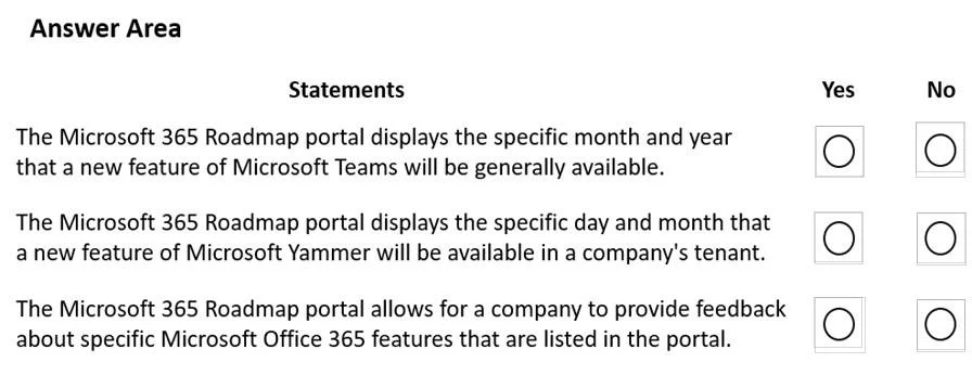 MS-900 question #7 exhibit