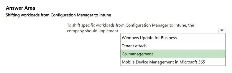 MS-900 question #272 exhibit