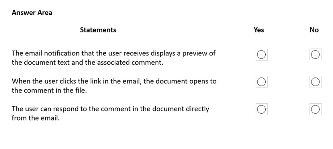 MS-900 question #314 exhibit