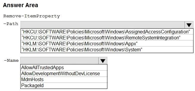 MS-900 question #257 exhibit