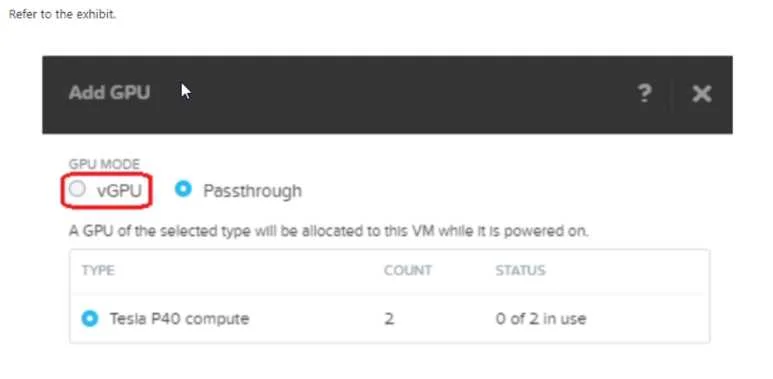 NCP-EUC question #10 exhibit