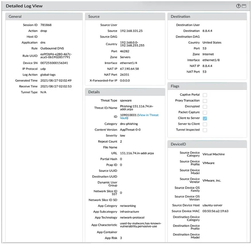 NETSEC-ANALYST question #365 exhibit