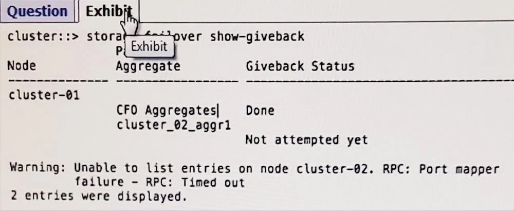 NS0-171 question #107 exhibit