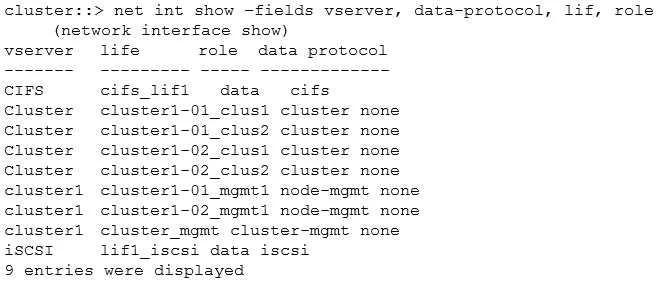 NS0-182 question #17 exhibit