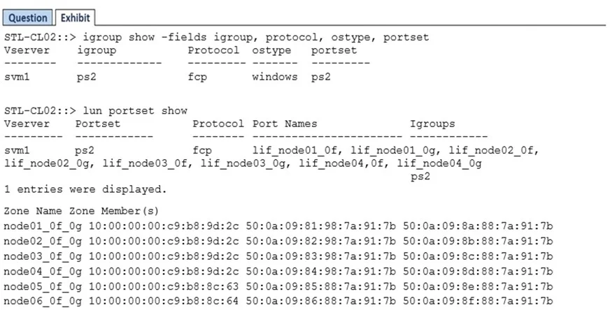 NS0-509 question #173 exhibit
