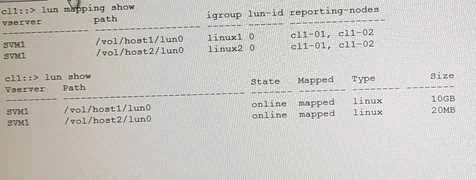 NS0-509 question #106 exhibit