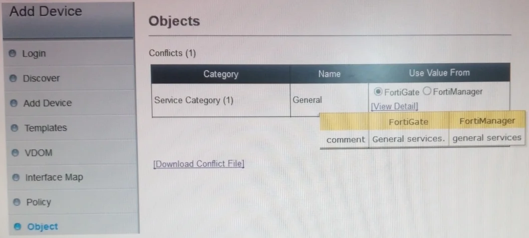 NSE5_FMG-6.4 question #77 exhibit
