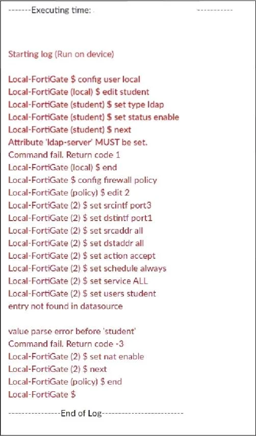 NSE5_FMG-7.2 question #33 exhibit