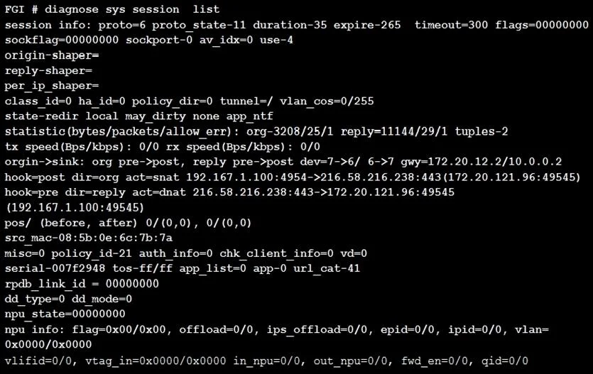 NSE7_EFW-6.2 question #62 exhibit