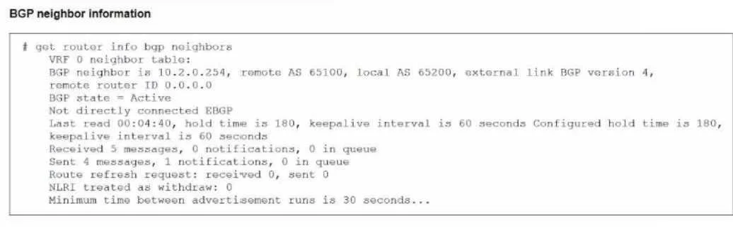 NSE7_EFW-7.2 question #90 exhibit