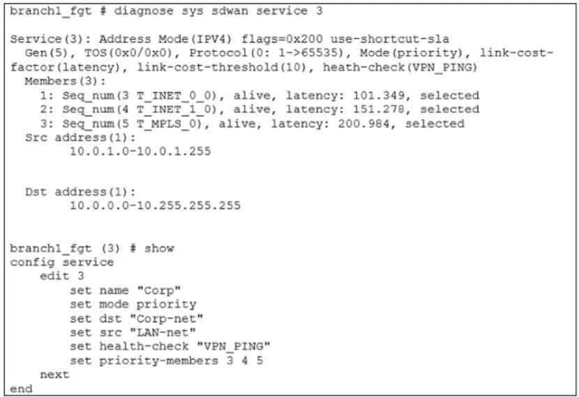 NSE7_SDW-7.2 question #3 exhibit
