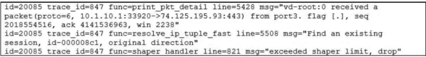 NSE7_SDW-7.2 question #62 exhibit