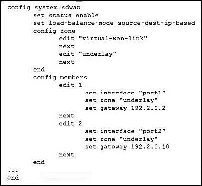 NSE7_SDW-7.2 question #9 exhibit