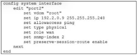 NSE7_SDW-7.2 question #69 exhibit