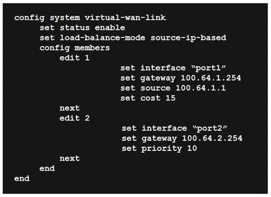 NSE7_SDW-7.2 question #34 exhibit