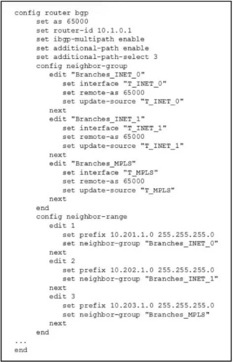 NSE7_SDW-7.2 question #63 exhibit