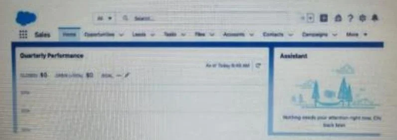 SALESFORCE-ASSOCIATE question #71 exhibit