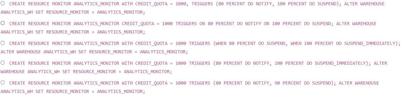 SOL-C01 question #71 exhibit
