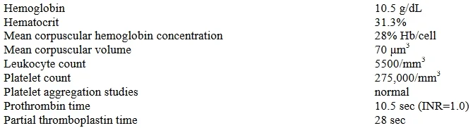 USMLE question #492 exhibit