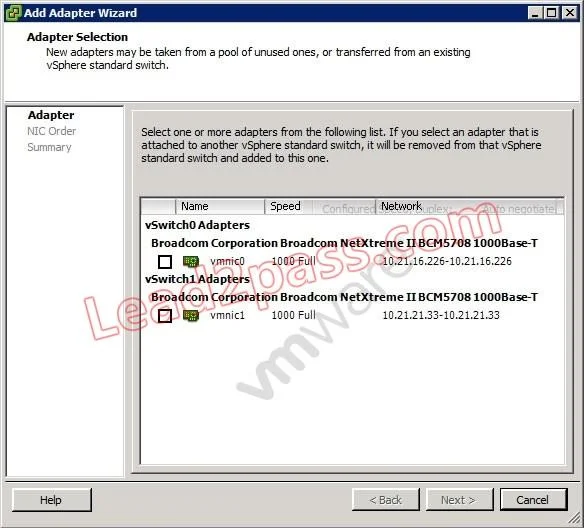 VCP510 question #302 exhibit