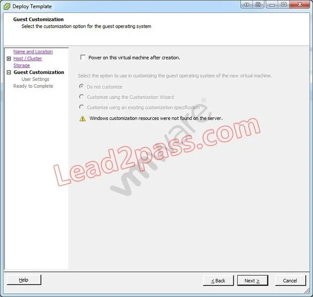 VCP510PSE question #46 exhibit
