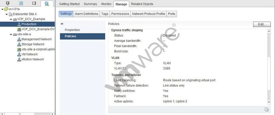 VCP550 question #41 exhibit
