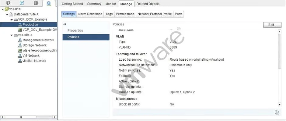 VCP550D question #104 exhibit